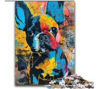 Puzzles Graffiti Bouledogue Français pour Adolescents 2000 Puzzles, Assemblage de Motifs Amusant à la Maison, Cadeau d'anniversaire, Cadeaux de Voyage (70x100cm)