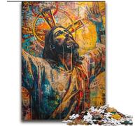 Puzzles Graffiti Jésus pour Adultes 2000 pièces, Jeux Amusants, décoration Murale, Cadeaux d'anniversaire et de Noël Uniques 70x100cm