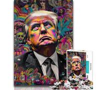 Puzzles Graffiti Trump-P pour Adolescents, 1 000 pièces, Jeux Amusants, Chaque pièce est Unique - Jeu Familial Stimulant (38 x 26 cm)