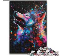 Puzzles Graffiti Wolf pour Adolescents 1000 Puzzles, Jeux Amusants, Chaque pièce est Unique - Jeu Familial Stimulant (50x75cm)