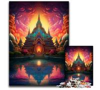 Puzzles Grand Palais de Thaïlande 1000 pièces pour Adultes Puzzles pour Adultes Casse-tête Stimulant Activité familiale Décoration intérieure Cadeau de Vacances 1000 pièces (75 x 50 cm)
