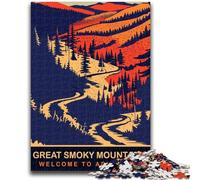 Puzzles Great Smoky Mountains pour Adultes et Adolescents, 1 000 pièces, Jeu éducatif, Jouet de défi, idéal comme Cadeau pour Toute la Famille (38x26cm)