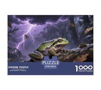 Puzzles Grenouille arboricole De 1000 Pièces pour Adultes,Orage Rainforest Un Jeu De Dexérité Très Difficile Puzzle Jeu D'intelligence 38x26cm/1000pcs