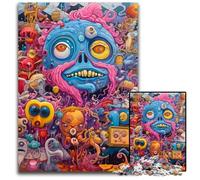 Puzzles Groupe de Monstres pour Adultes Puzzles en Carton de 1000 Pièces Casse-tête Stimulant pour Adolescents, Soirée de Jeux en Famille Amusante 26x38cm / 10,23x14,96 Pouces