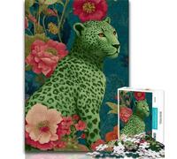 Puzzles guépards fantastiques pour Adolescents, Jeux stimulants, Chaque pièce est Unique - Jeu Familial Stimulant et Amusant 75x50cm
