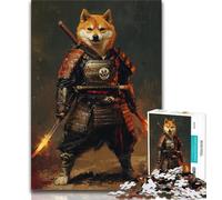 Puzzles Guerrier Corgi Japonais 1000 Pièces pour Adolescents, Anti-Stress, Défi Difficile à Offrir en Cadeau à Toute la Famille 50x75cm