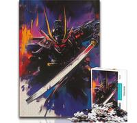 Puzzles Guerrier Ninja Japonais pour Adolescents 1000 Puzzles, Jeu de Rigueur et de Jeu Familial Décoration Murale Cadeaux d'anniversaire et de Noël Uniques (38x26cm)