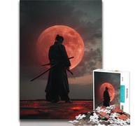 Puzzles Guerrier sous la Lune de Sang 1 000 pièces pour Adolescents Jouet éducatif et décompressant Cadeaux du Père Noël Secret (26x38cm)