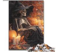 Puzzles Halloween et squelettes pour Adultes 1000 pièces, Jeux éducatifs, décoration d'intérieur, Cadeau d'anniversaire, décoration Murale (26x38cm)