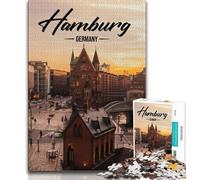 Puzzles Hambourg 1000 pièces pour Adolescents, Vacances à la Maison, tuez Le Temps, Chaque pièce est Unique - Jeu Familial Stimulant et Amusant 75x50cm