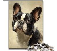 Puzzles Happy Bulldog pour Adultes 1000 pièces, Jeu Familial Anti-Stress, défi Difficile, Cadeaux pour Amis et Famille (50x75cm)