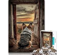 Puzzles Happy Corgi 1000 pièces pour Adolescents, Cadeaux, Jeu de Quiz, décoration Murale, Cadeaux d'anniversaire et de Noël Uniques 50x75cm