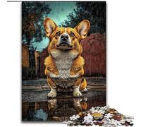 Puzzles Happy Corgi 1000 pièces pour Adultes et Adolescents, à partir de 14 Ans, décoration d'intérieur, Jeux de Famille, Cadeaux de Noël et d'anniversaire (50x75cm)