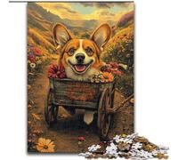 Puzzles Happy Corgi pour Adultes et Adolescents, adaptés aux 14 Ans et Plus, Amusants en Famille pour Toute la Famille (50x75cm)
