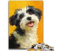 Puzzles Happy Puppy 1000 pièces pour Adolescents, Difficiles à réaliser, mais Amusants et Humoristiques, décoration d'intérieur et Cadeaux Uniques (38x26cm)