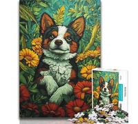 Puzzles Happy Puppy 1000 pièces pour Adolescents, Jeux éducatifs, décoration Murale, Cadeaux d'anniversaire et de Noël Uniques (75x50cm)
