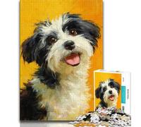 Puzzles Happy Puppy 1000 pièces pour Adolescents, stimulent Le Cerveau, Jouets addictifs pour cultiver la Patience, Jeu de défi Unique (50x75cm)