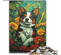 Puzzles Happy Puppy pour Adultes 1000 pièces, stimulent Le Cerveau, stimulent la Patience, Jouets addictifs, décoration Parfaite 50x75cm