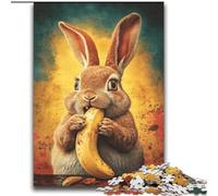 Puzzles Happy Rabbit pour Adultes, Jeux éducatifs à Faire soi-même avec Affiche et fiche de Questions Assorties (14 Ans et Plus) (70x100cm)