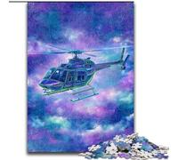 Puzzles Hélicoptère de Rêve pour Adolescents, Anti-Stress, Vacances à la Maison, Amour Entre Couples (26x38cm)