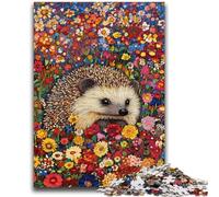 Puzzles Hérisson Art pour Adolescents 1000 pièces, Jeu Stimulant et éducatif en Famille pour Anniversaire, Noël 26x38cm