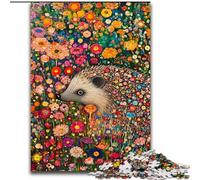 Puzzles Hérisson Art pour Adultes et Adolescents, Puzzles, Jouets de Jeu stimulants, Décoration Murale, Cadeaux d'anniversaire et de Noël Uniques (26x38cm)