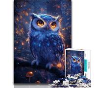 Puzzles Hibou 1000 pièces pour Adolescents, Aide Le Cerveau à exercer des Jouets addictifs pour cultiver la Patience et l'interaction Parent-Enfant (38x26cm)