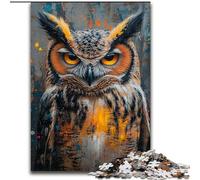 Puzzles Hibou Mystérieux pour Adultes et Adolescents 1000 Pièces, Aidez Le Cerveau à Exercer des Jouets Addictifs pour Cultiver la Patience Jeu de Défi Unique (50x75cm)