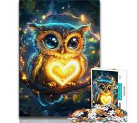 Puzzles Hibou pour Adultes et Adolescents 1000 pièces, Aide Le Cerveau à exercer des Jouets addictifs pour cultiver la Patience Une œuvre d'art 38x26cm