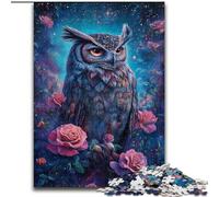 Puzzles Hibou Rose 1000 pièces pour Adultes, Cadeaux, Aide Le Cerveau à exercer des Jouets addictifs pour cultiver la Patience, Jeu de défi Unique 26x38cm