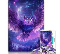 Puzzles Hibou Violet pour Adolescents 1000 pièces, Jouets éducatifs et Anti-Stress, adaptés à la décoration de Bureau (50x75cm)