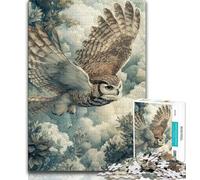 Puzzles Hibou Volant pour Adultes et Adolescents, Aidez Le Cerveau à Exercer des Jouets Addictifs pour Cultiver la Patience Une Œuvre d'art (50x75cm)