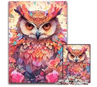 Puzzles hiboux 1000 pièces pour Adultes, Puzzles en Bois, pour la décoration intérieure et Les fêtes de Fin d'année, 50x75cm / 19,68x29,52 Pouces