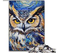 Puzzles Hiboux Ciel Nocturne pour Adultes et Adolescents, Cadeau d'anniversaire pour Tuer Le Temps à la Maison, Cadeaux, Décoration Murale pour 14+ (50x75cm)