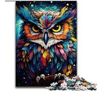 Puzzles Hiboux Colorés 1000 Pièces pour Adolescents, Jeux Éducatifs Classiques, Belle Décoration (26x38cm)