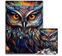 Puzzles Hiboux Colorés 1000 Pièces pour Adultes Puzzles Parfaits pour Les Réunions de Famille, Les Anniversaires, Les Vacances 26x38cm / 10,23x14,96 Pouces