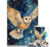 Puzzles Hiboux Fantastiques pour Adolescents, Difficiles à Compléter, mais Amusants et Humoristiques, avec Affiche et Fiche de Questions Assorties 38x26cm