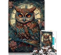 Puzzles Hiboux Fantastiques pour Adultes et Adolescents, Jouets Éducatifs et Apprentissage, Jeux Familiaux avec Affiche et Fiche de Trivia (75x50cm)