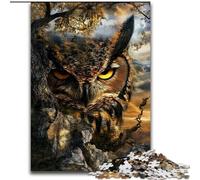 Puzzles Hiboux Fantastiques pour Adultes, Jeu Éducatif Intellectuel Décompressant pour Anniversaire, Noël 26x38cm