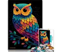 Puzzles Hiboux Fantastiques pour Adultes Puzzle 1000 Pièces, Jeu de Casse-Tête Décoration Murale Cadeaux d'anniversaire et de Noël Uniques 50x75cm