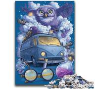 Puzzles Hiboux Fleurs pour Ados, Difficiles à compléter mais Amusants et Humoristiques avec Affiche et fiche de Questions-réponses Assorties (70x100cm)