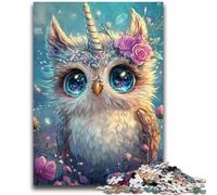 Puzzles Hiboux Mignons pour Adolescents 1000 Puzzles, Jeu Familial Anti-Stress Défi Difficile Cadeaux pour Amis et Famille (38X26cm)