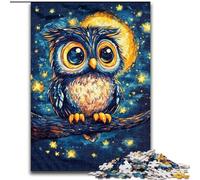 Puzzles Hiboux Mignons pour Adultes et Adolescents, Puzzle 1000 pièces, Jeu de Famille Stimulant, Cadeau d'anniversaire, Décoration Murale 50x75cm