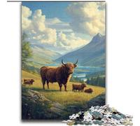 Puzzles Highland Cow pour Adultes 2000 pièces, Jeu Stimulant, Chaque pièce est Unique - Jeu Familial Stimulant (70x100cm)