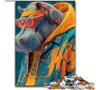 Puzzles Hippo pour Adolescents, Jouets addictifs pour la décoration de la Maison (50x75cm)