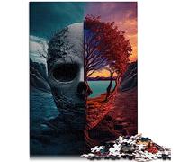 Puzzles Humains Contre Nature pour Adultes 1000 pièces Puzzle en Bois Excellent Cadeau pour Adultes 50 x 75 cm