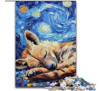 Puzzles Hyena Night Sky pour Adolescents 1000 pièces, pour Les 14 Ans et Plus, décoration Murale, Cadeaux Uniques pour Anniversaire et Noël (50x75cm)