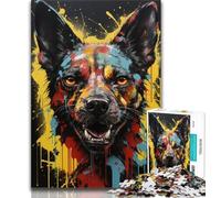 Puzzles Hyène Africaine Puzzles 1000 Pièces pour Adultes Cadeaux Intéressant Réduction du Stress Interaction Parent-Enfant 38x26cm