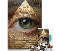 Puzzles Œil de la Pyramide égyptienne pour Adultes et Adolescents, 1000 pièces, aident Le Cerveau à exercer des Jouets addictifs pour cultiver la Patience Une œuvre d'art (38x26cm)