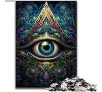 Puzzles Œil du Démon pour Adultes 1000 pièces, activité familiale avec Affiche et fiche de Questions-réponses pour Les 14 Ans et Plus (50x75cm)